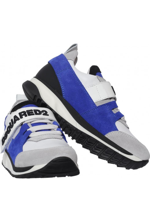 Kinder Sneaker mit Schnüren und Klettverschluss