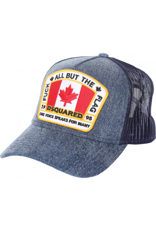 Denim Canada Flag Baseball Cap