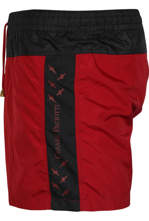 Badeshorts mit Logodruck