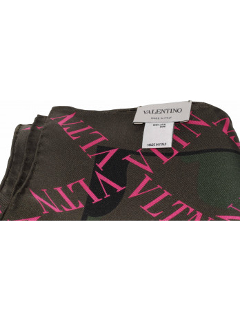 Camouflage Foulard mit Logodruck