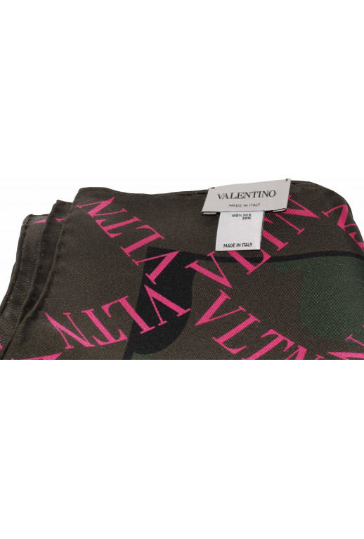 Camouflage Foulard with Logo print