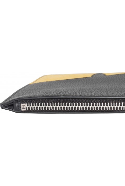 Crocodile Leather Logo Pochette