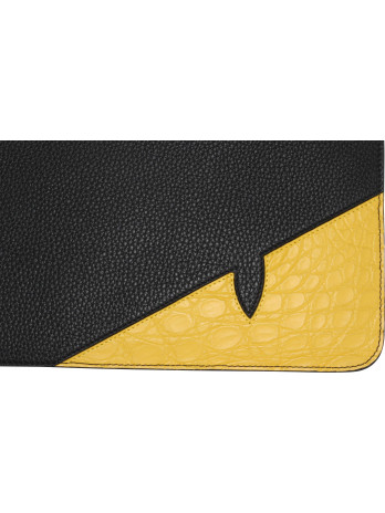 Logo Pochette aus Krokodilleder