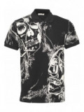 Poloshirt mit Totenkopf Druck