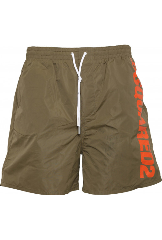 Badeshorts mit Logodruck