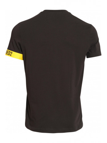 Rundhals T-Shirt mit Logo am Ärmel