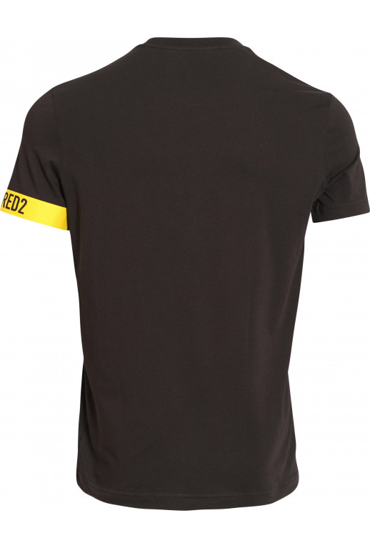 Rundhals T-Shirt mit Logo am Ärmel