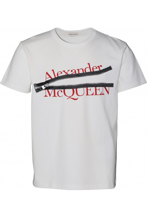 Logo Zip Print T-Shirt