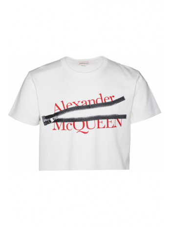 Logo Zip Print T-Shirt
