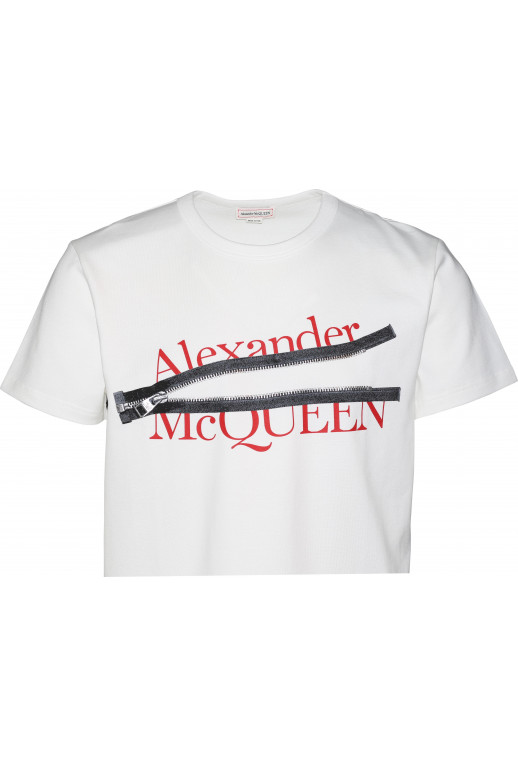 Logo Zip Print T-Shirt