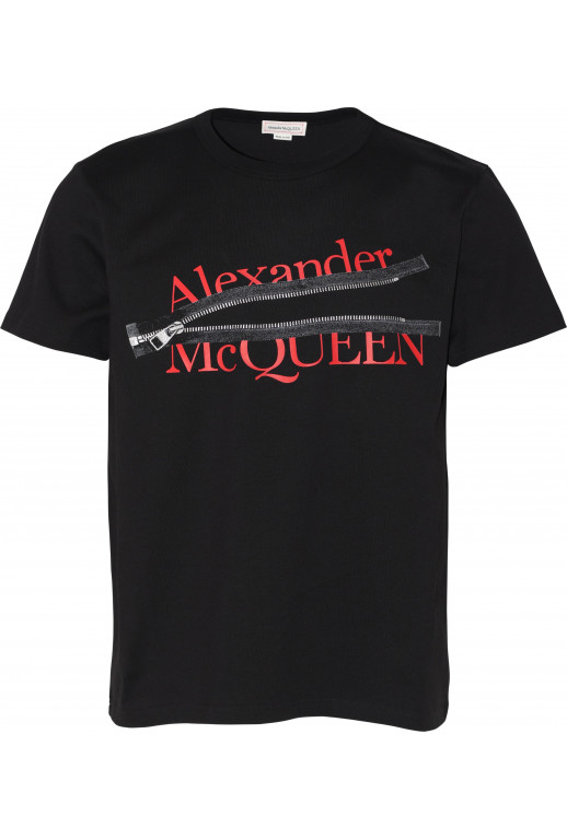 Logo Zip Print T-Shirt